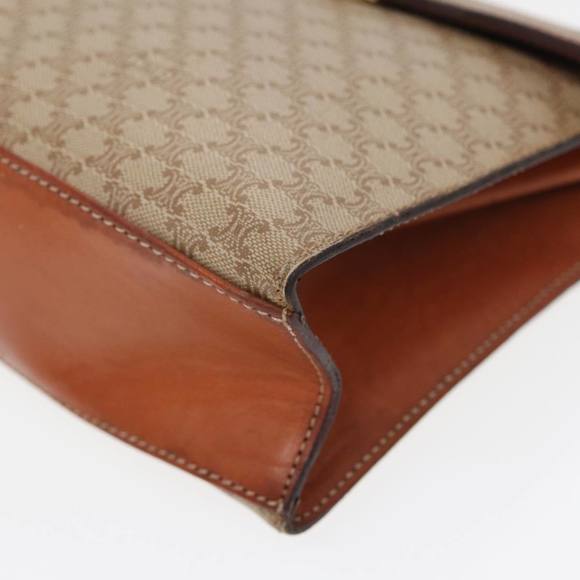 CELINE Macadam Canvas Hand Bag 2way Beige Auth 84755 - Picture 9 of 16